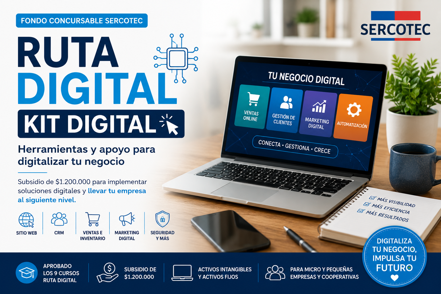 Kit Digital Ruta Digital Sercotec 2026: apoyo para digitalizar tu negocio